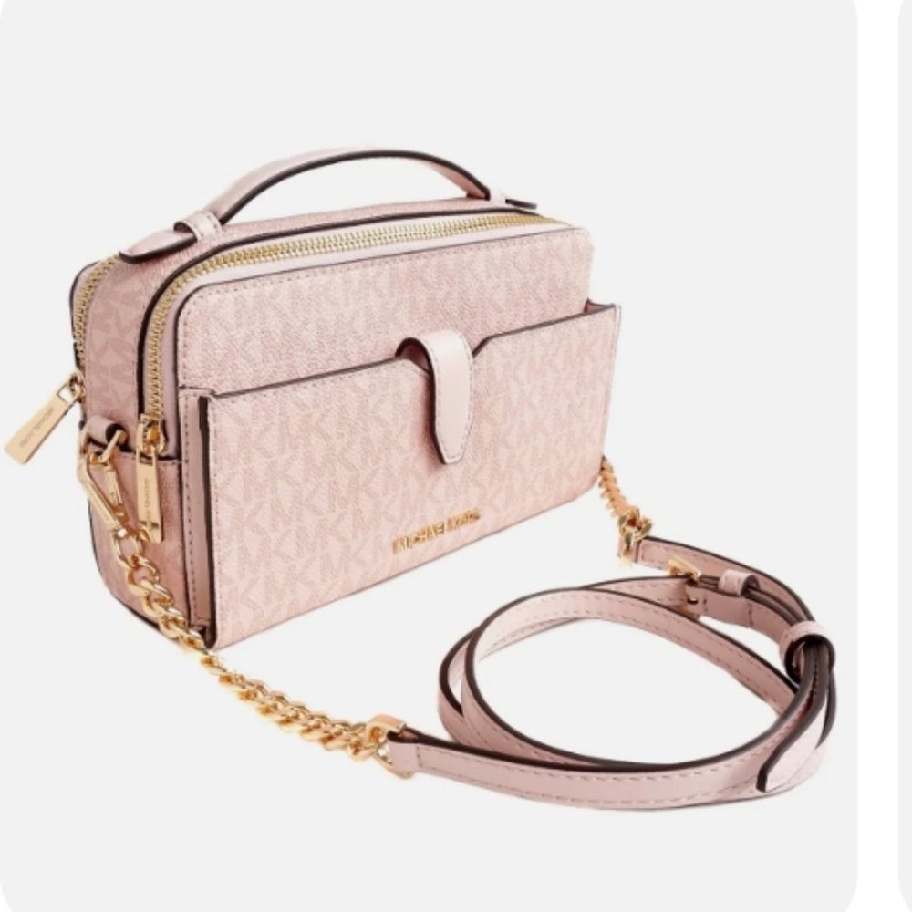 NWT - MICHAEL KORS JET SET MEDIUM DOUBLE ZIP CROSSBODY